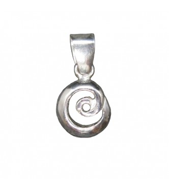 PE001412 Sterling Silver Pendant Charm Small Spiral Solid Genuine Hallmarked 925